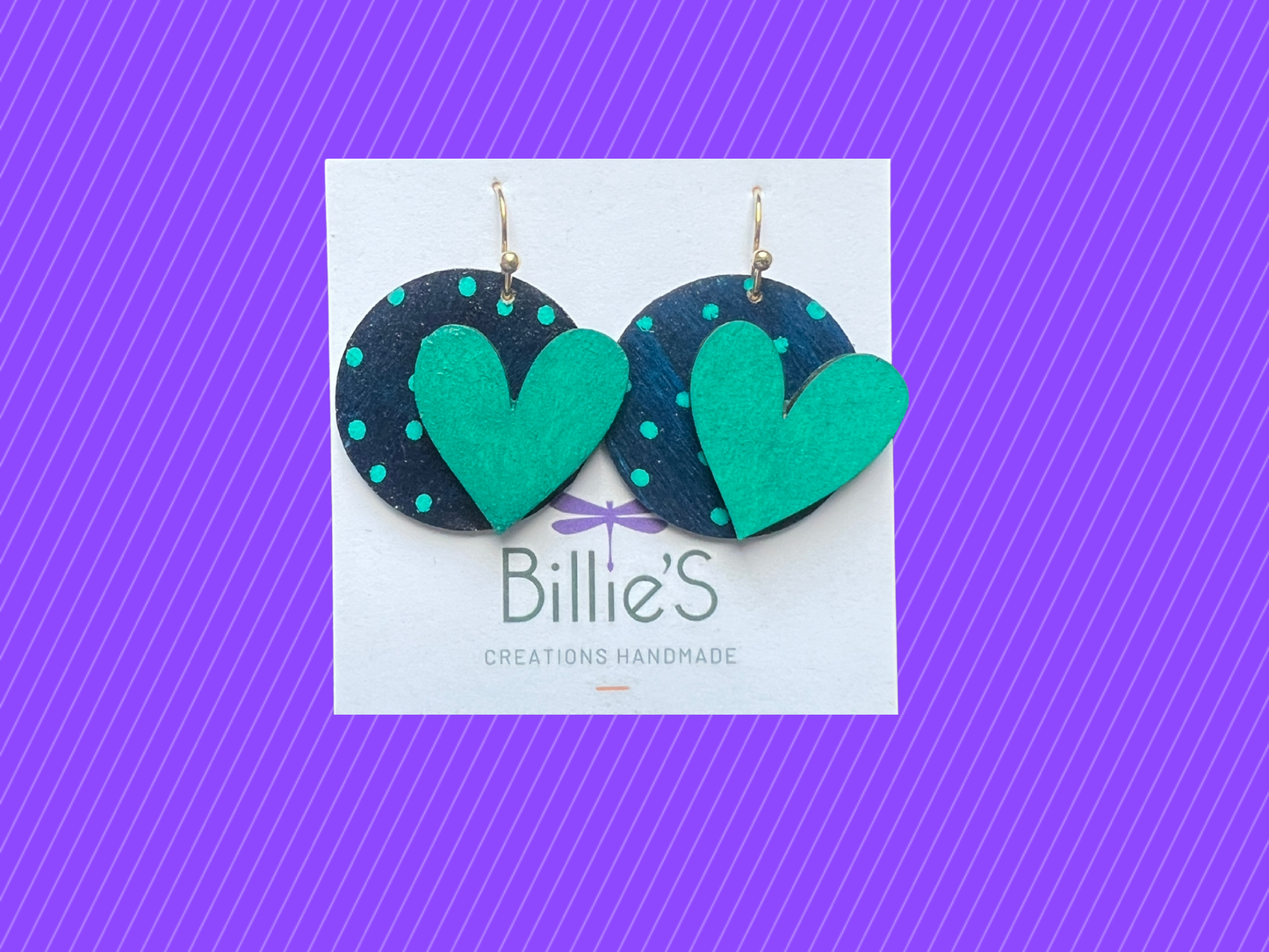 Chapi coeur đź’š marine et vert