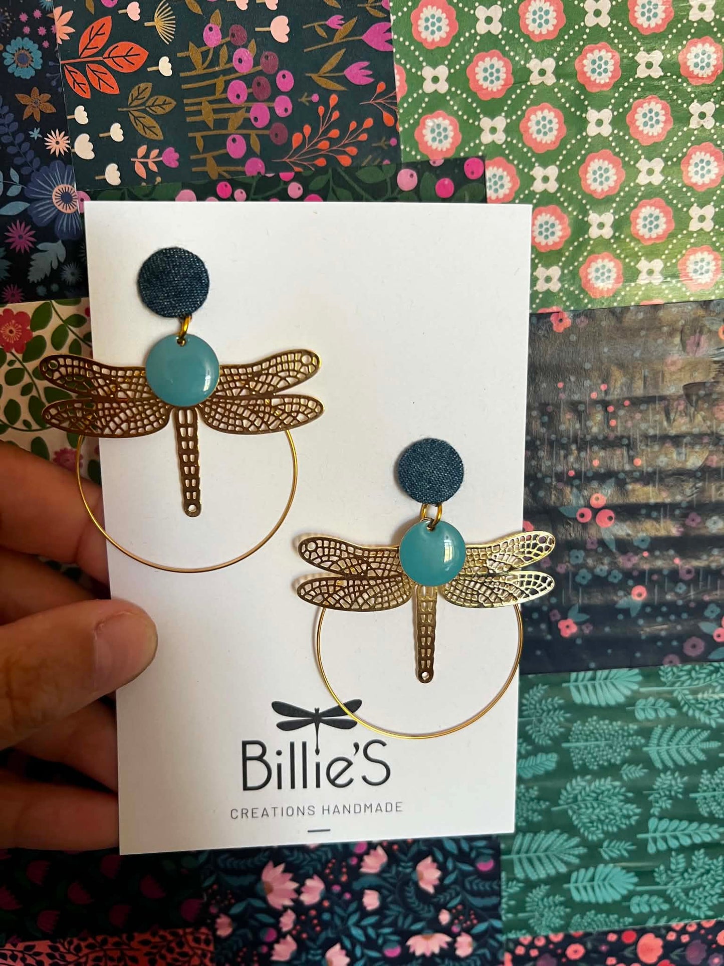 Mariette libellule jean et bleu gris