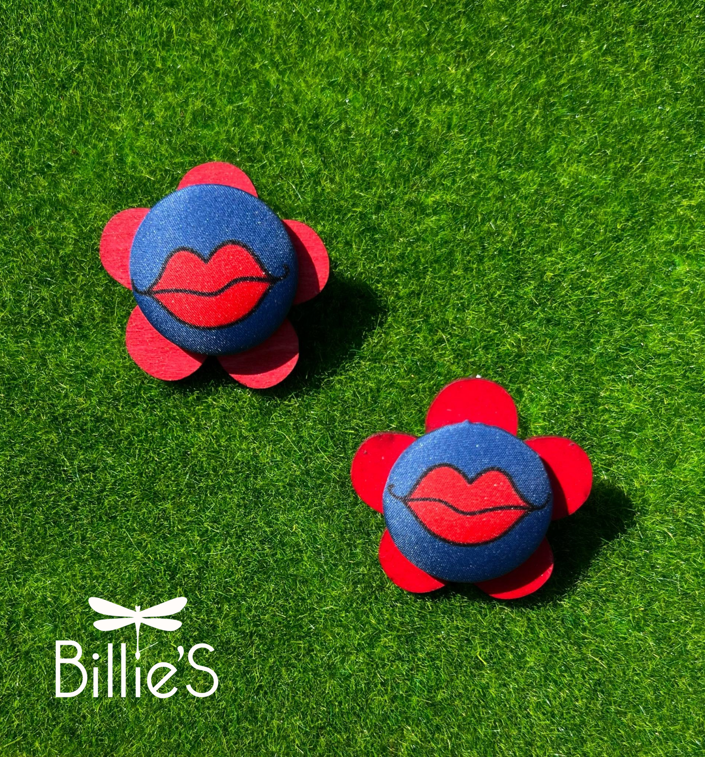 Lison rouge et bleu bisous