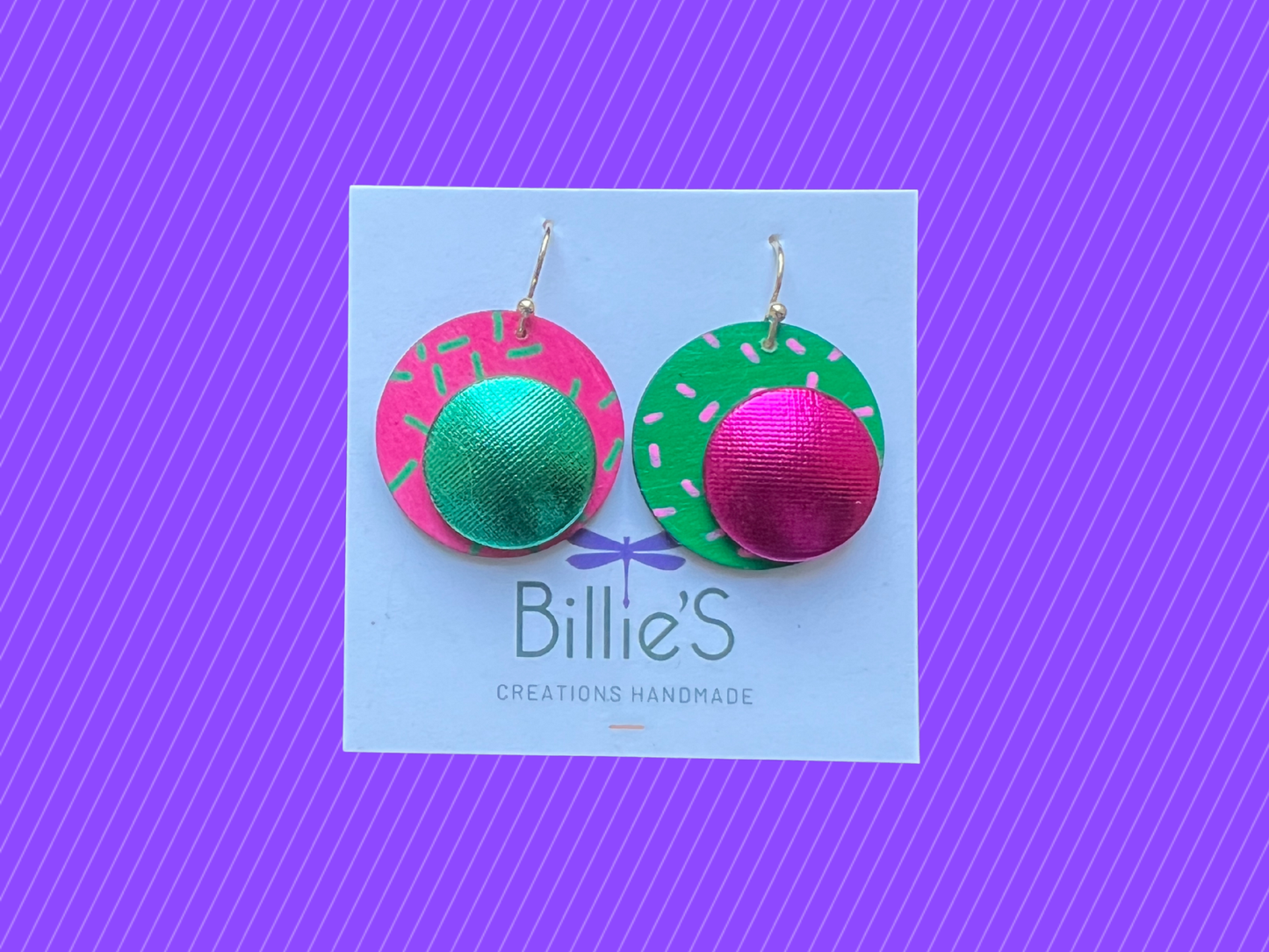 Chapi asymétrique rose et vert