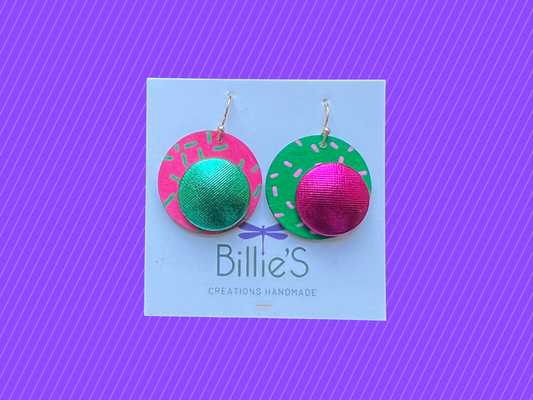 Chapi asymétrique rose et vert