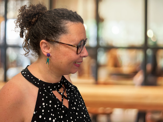 Mariette asymétrique et sa baguette magique Vert et mauve