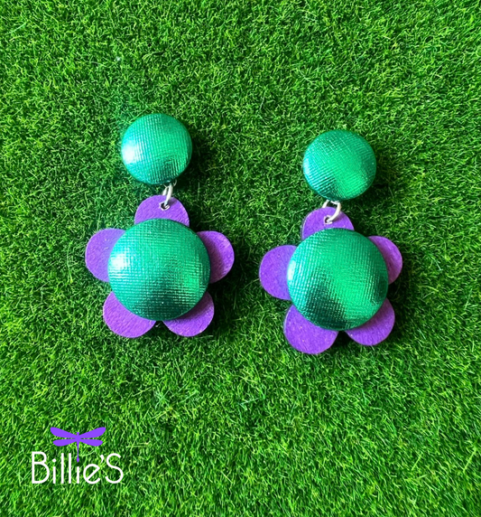 Petite Denise Mauve et vert métallisé