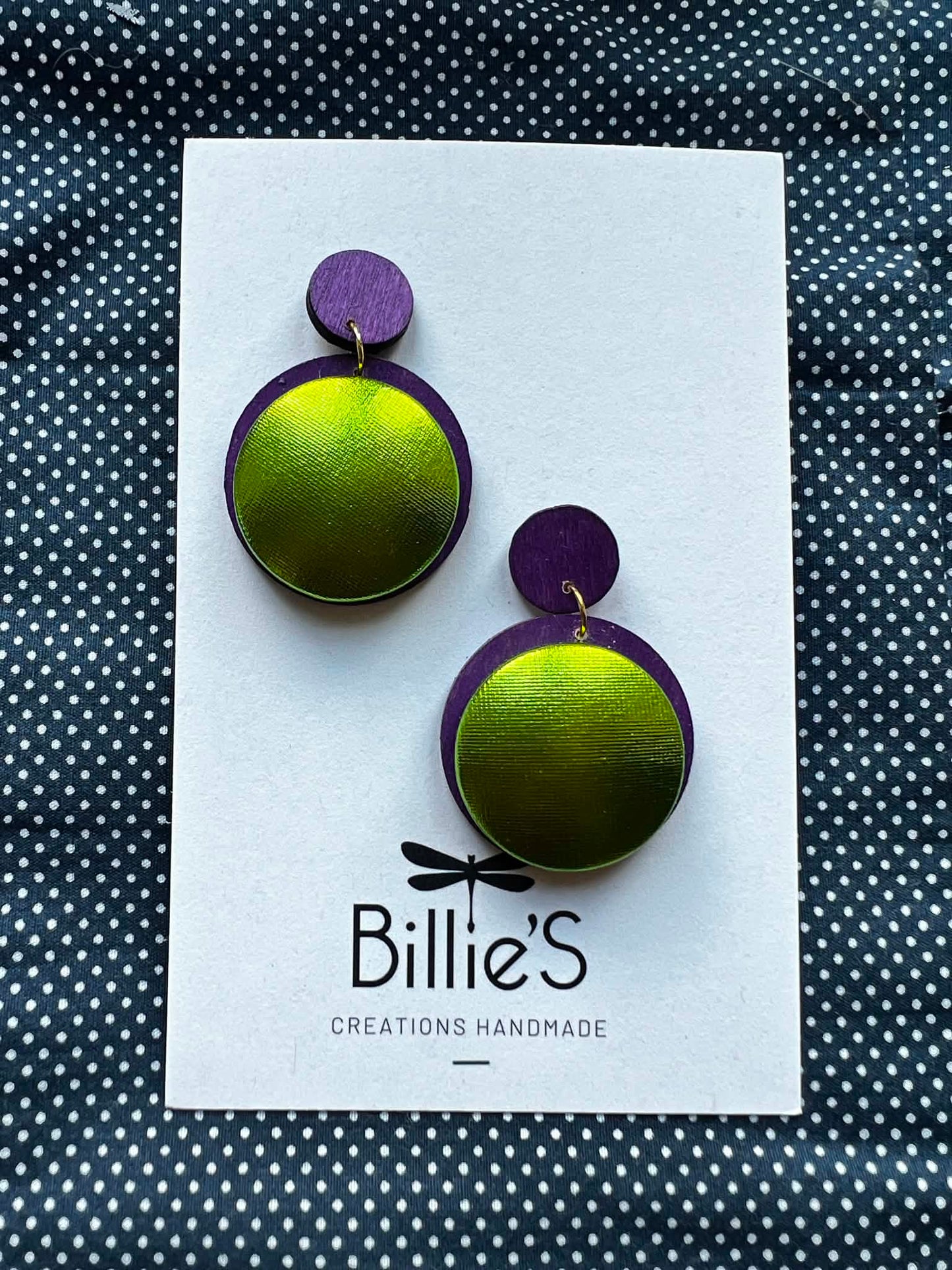 Paulette mauve et vert olive