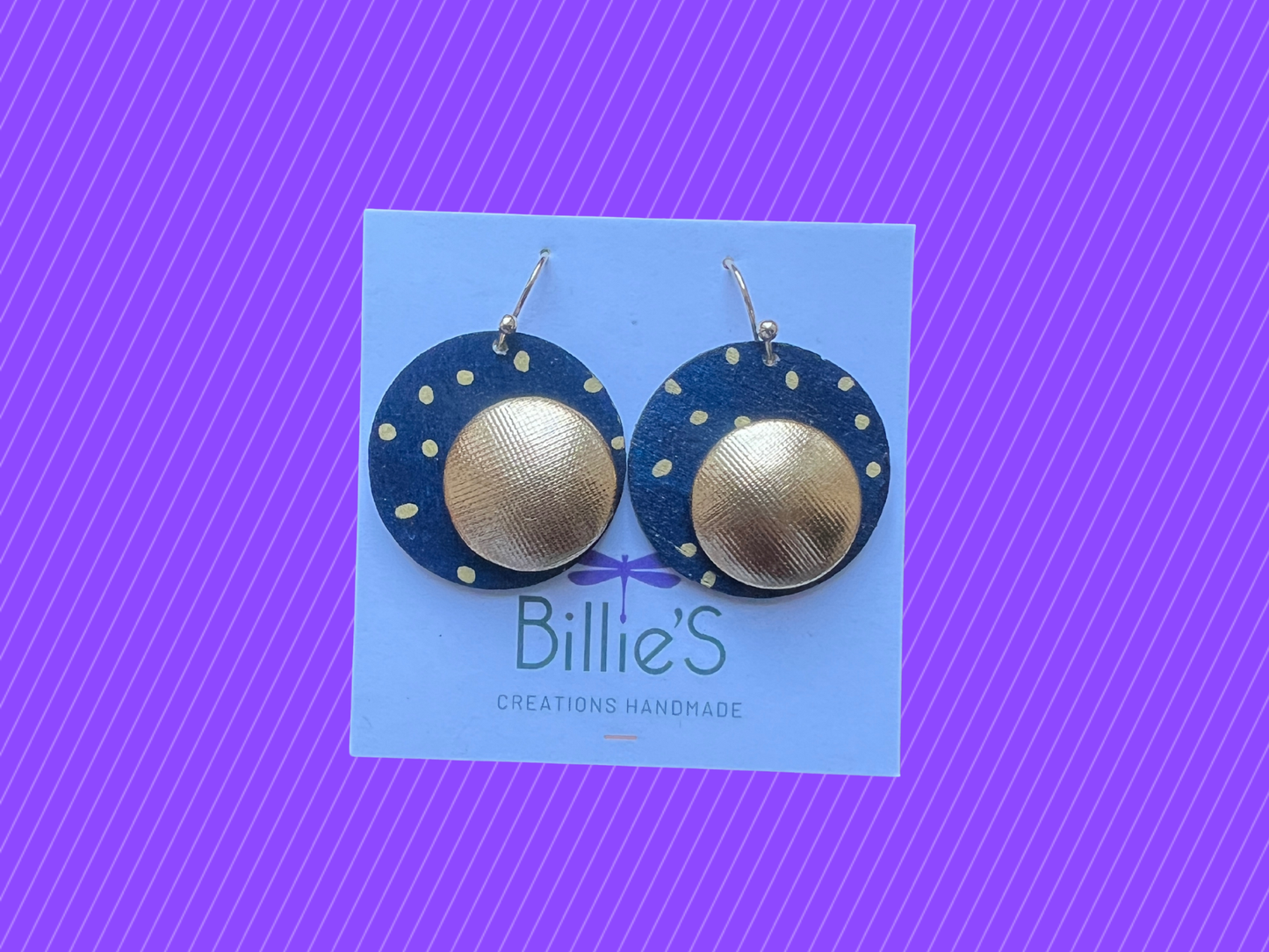 Chapi coeur marine et doré