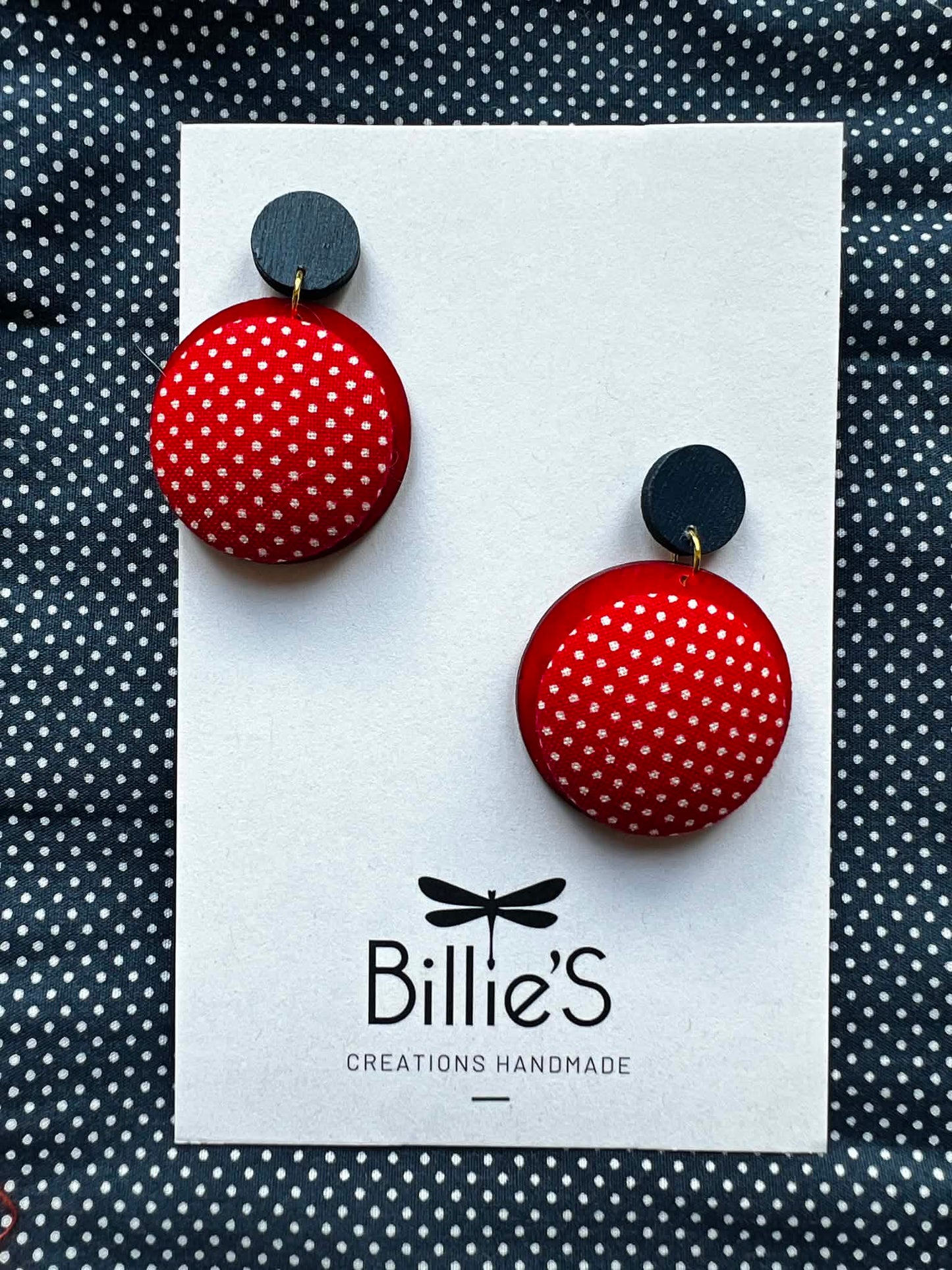 Paulette marine et rouge à pois