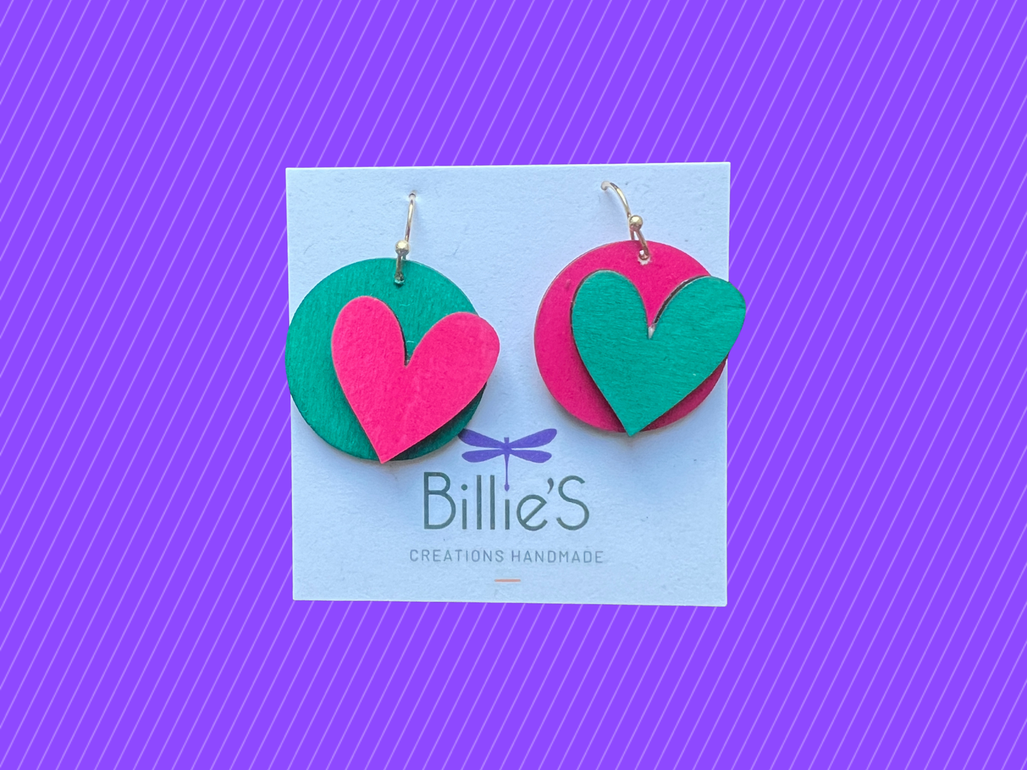 Chapi asymétrique coeur 💚🩷 vert et rose