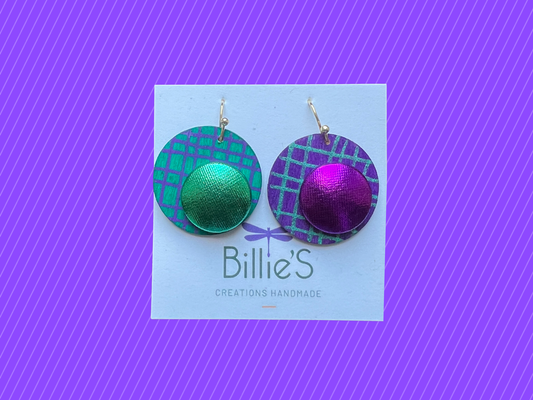 Chapi asymétrique Mauve et vert